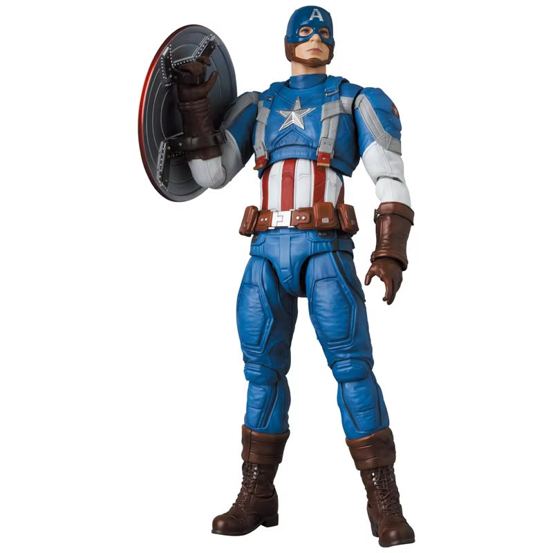 Original Medicom Toy Mafex No.220 Captain America Classic Suit the Winter Soldier in Stock Anime Action Collection Figures Model