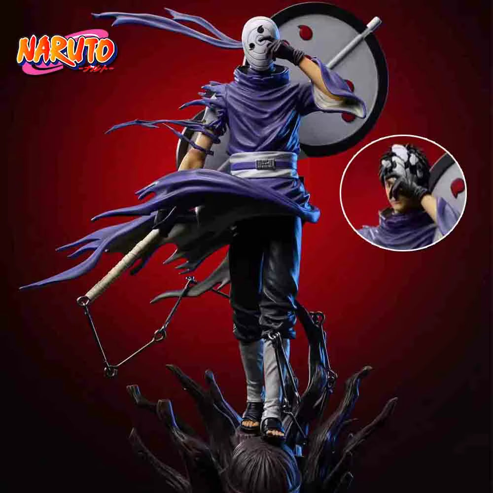 New 28Cm Naruto Anime Figures Uchiha Obito Action Figures Double-Headed Anime PVC Collection Model Toys Doll Gifts