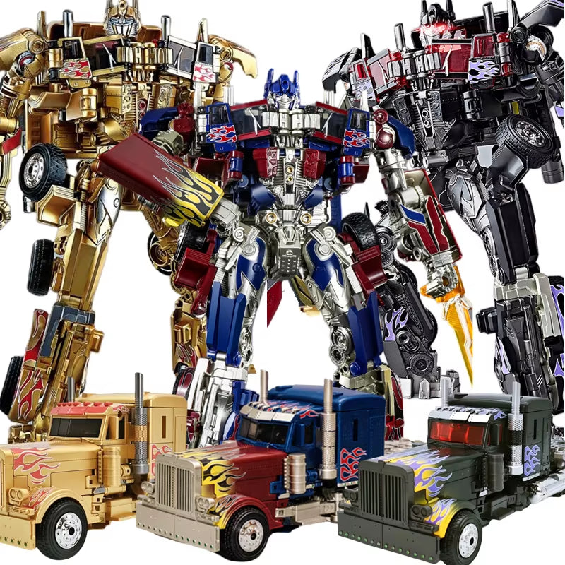 30CM Transformation Robot Toys Optimus Prime Star Commander Alloy Car Movie Anime Action Figure Children Deformation Kids Boy