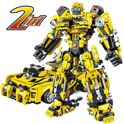 Bee 2 in 1 Transform Robot Building Blocks MOC Sets Bricks DIY Toys Cars Christmas Gifts for Kids Children Boys Technical