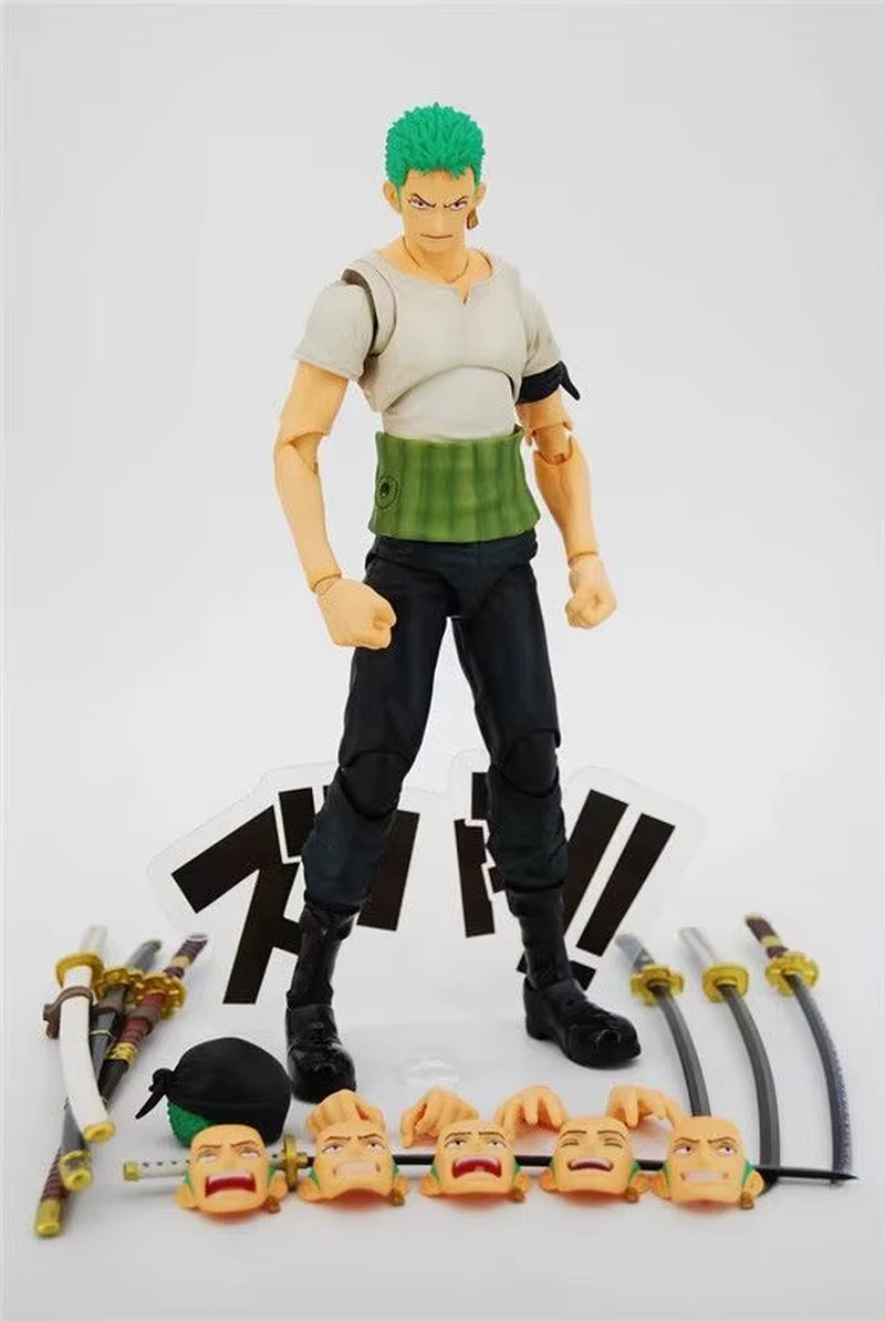 Anime One Piece Luffy Roronoa Zoro Portgas·D· Ace PVC Action Figure Toys Dolls 18Cm