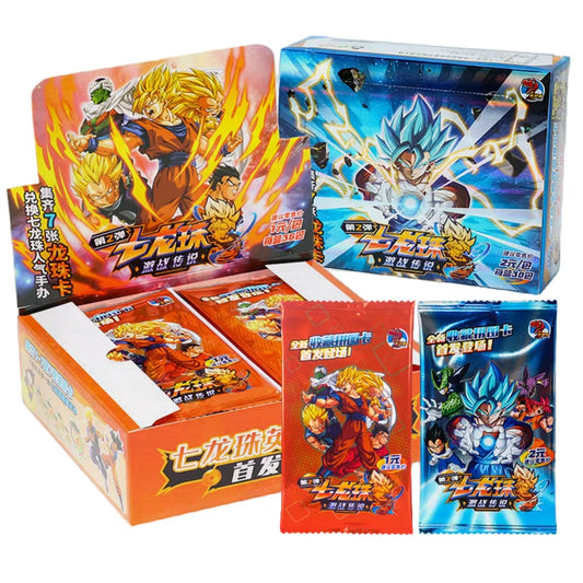 Dragon Ball Collectible Trading Cards - Shiny Son Goku, Saiyan Vegeta, Anime Battle Cards for Children - Perfect Gift Toy