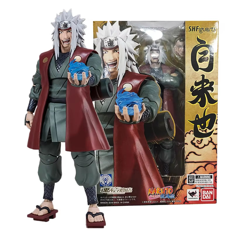 Shf Anime Naruto Figures Rasengan Uzumaki Naruto Jiraiya Action Figure Collection Doll Uchiha Sasuke Itachi Movable Model Toys