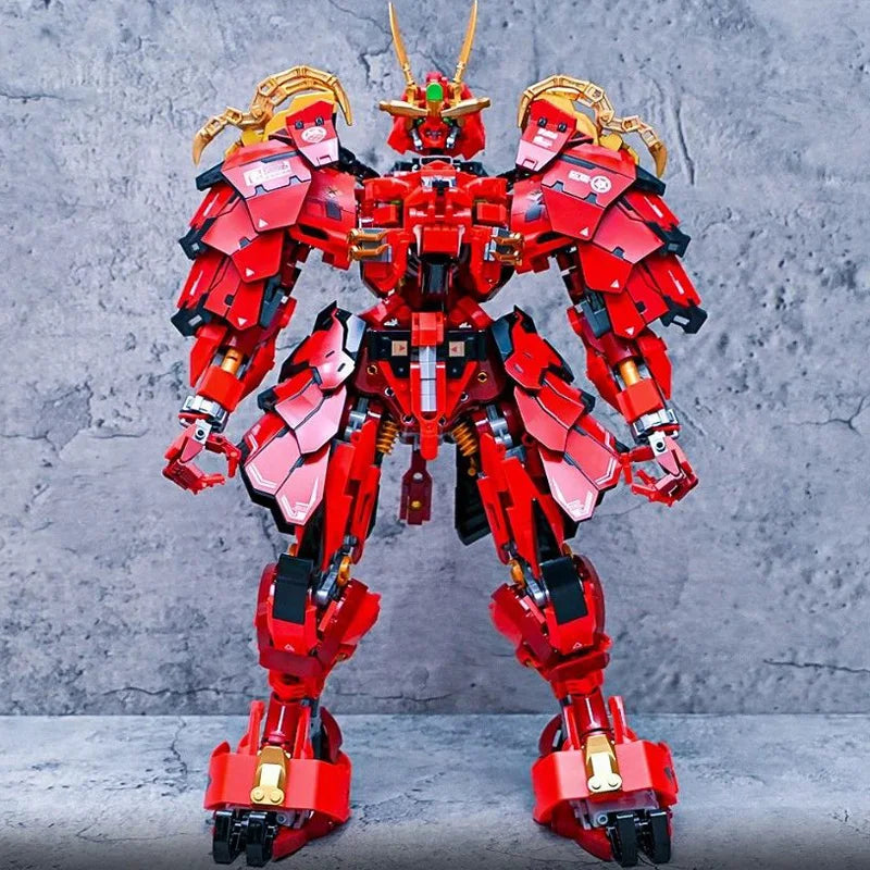 Neue MOC-Idee Samurai-Bausteine ​​Zusammenbauroboter Mecha Bricks Modellbausatz für Erwachsene Spielzeug-Geschenkset