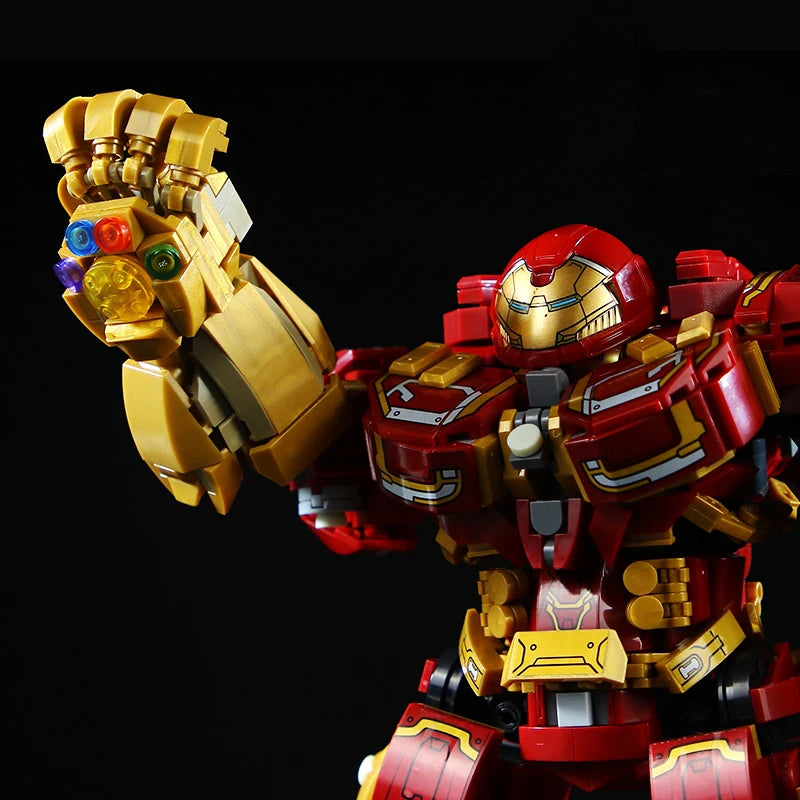 Avengers Iron Man Superhelden Ziegel Modell Hulk Buster Mecha Geschenke für Jungen Erwachsene Kinder