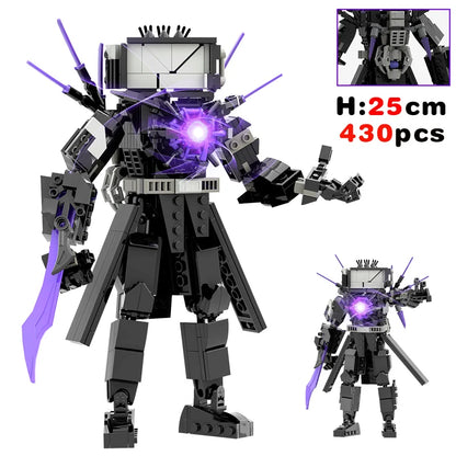 New Skibidi Toileted Building Block Titan Clock Man 2.0 TVman Speakerman Drill Man Bricks Model Toys for Kid Birthday Xmas Gift