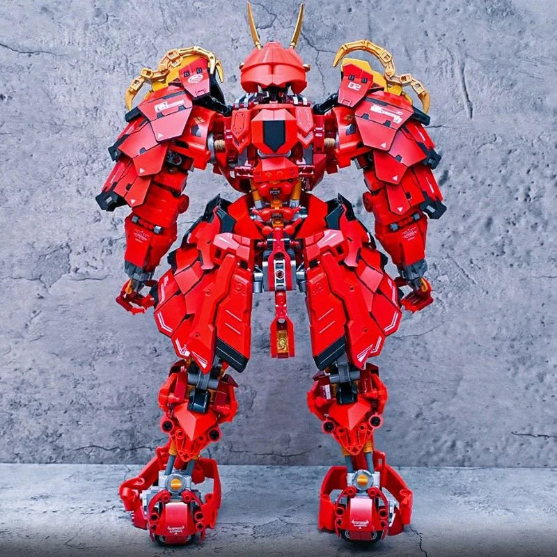 New MOC Idea Samurai Building Blocks Assembling Robot Mecha Bricks Model Construction Kit for Adults Toy Gift Set