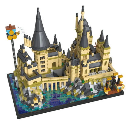 2700 + stücke Magische Welt Mittelalterliches Harry Potter Schloss MOC Bausteine ​​Modell Blöcke Spielzeug für Kinder Kinder Erwachsene 3,5mm Block Sets