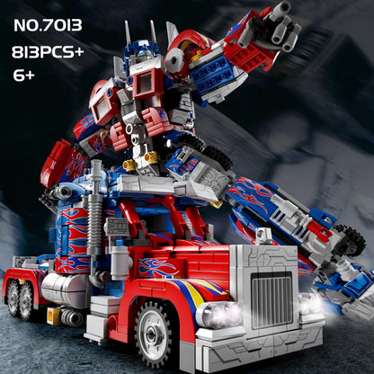 800PCS Transformation Optimus Prime Bumblebee Building Blocks 10302 Truck Sport Car Bricks Toy Gift For Kid Children