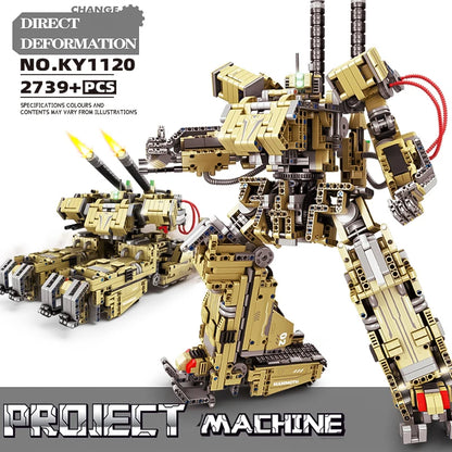 Mammutpanzer, riesige Kanone, Roboter, kleine Partikel, Montage, Bausteine, Junge, Puzzle, hohe Schwierigkeit, Spielzeug, Rüstung