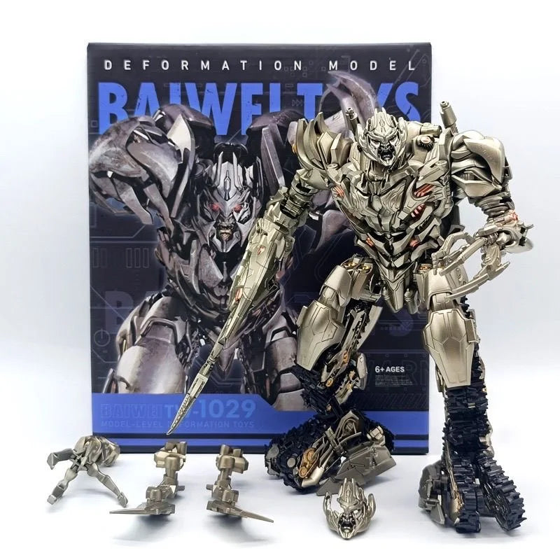 BAIWEI Transformation Toy TW1029 TW-1029 Versión cinematográfica Megatron finamente pintada SS13 Modelo de robot tanque Muñeca de acción Colección Regalo