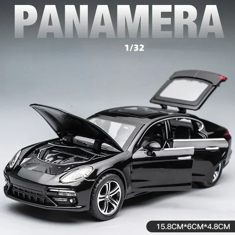 Porsche Panamera Taycan Macan Cayenne 911 GT3 Supercar Aleación Modelo Juguete Diecasts Metal Sonido y Luz Coches Juguetes