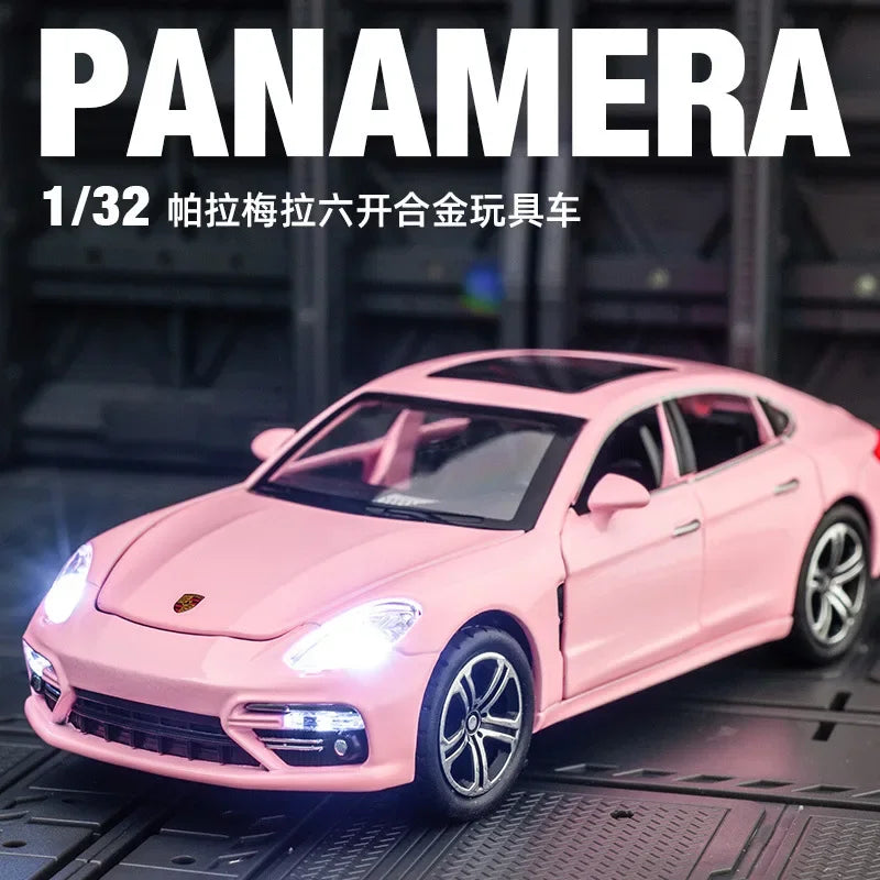 Porsche Panamera Taycan Macan Cayenne 911 GT3 Supercar Alloy Model Toy Diecasts Metal Sound and Light Car Toys