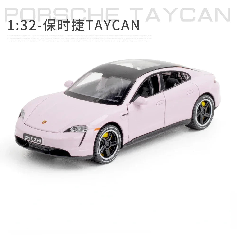 Porsche Panamera Taycan Macan Cayenne 911 GT3 Supercar Alloy Model Toy Diecasts Metal Sound and Light Car Toys