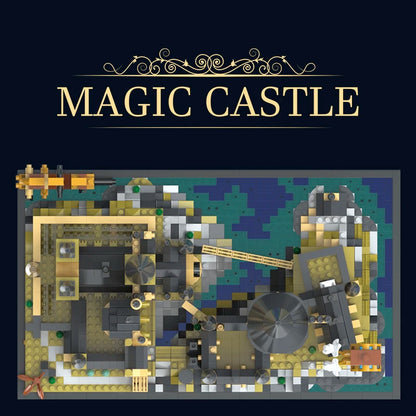 2700 + stücke Magische Welt Mittelalterliches Harry Potter Schloss MOC Bausteine ​​Modell Blöcke Spielzeug für Kinder Kinder Erwachsene 3,5mm Block Sets