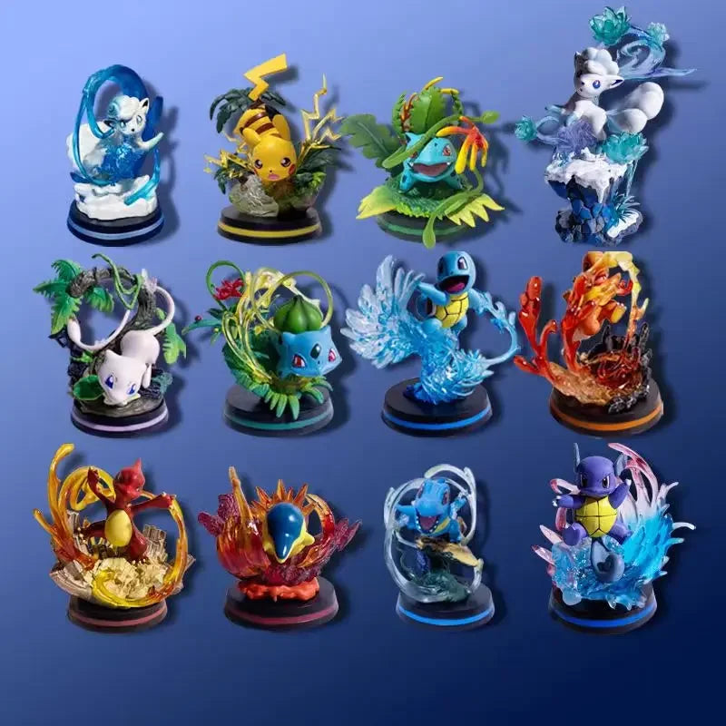 Pokemon Anime Figure Vulpix Scenes Version Figurine Toys PVC Model Collection Dolls Surprise Box Mystery Box Gift for a Child