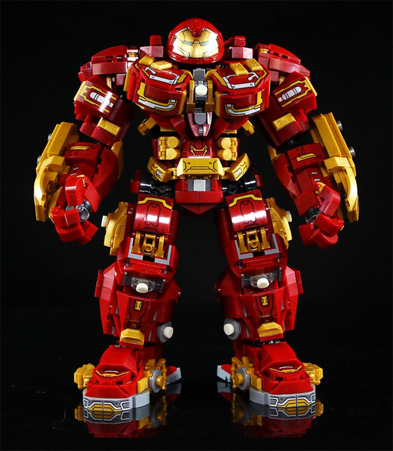 Avengers Iron Man Superhelden Ziegel Modell Hulk Buster Mecha Geschenke für Jungen Erwachsene Kinder