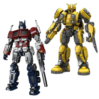 Bloques de construcción de robots de transformación Optimus Soundwave Bumblebeed de la serie creativa, juguetes de ladrillos Moc de deformación para niños, regalos