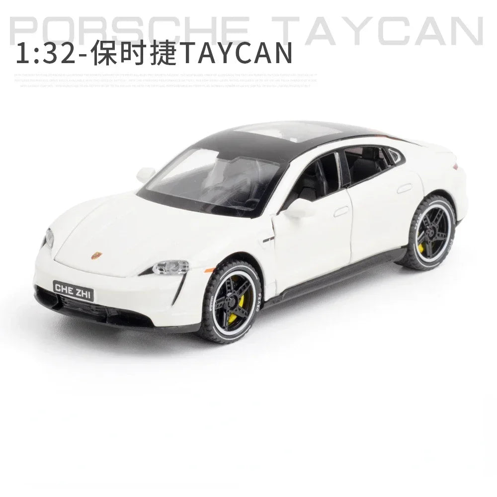 Porsche Panamera Taycan Macan Cayenne 911 GT3 Supercar Alloy Model Toy Diecasts Metal Sound and Light Car Toys