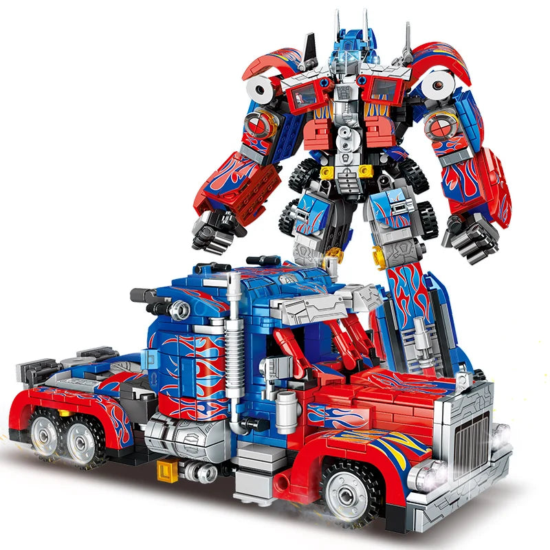 800 piezas de bloques de construcción de transformación Optimus Prime Bumblebee 10302, camión deportivo, ladrillos, juguete de regalo para niños