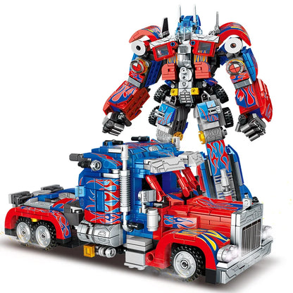 800 piezas de bloques de construcción de transformación Optimus Prime Bumblebee 10302, camión deportivo, ladrillos, juguete de regalo para niños