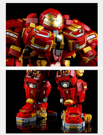 Ladrillos de superhéroes de Iron Man de Los Vengadores, modelo Hulk Buster Mecha, regalos para niños, adultos y niños