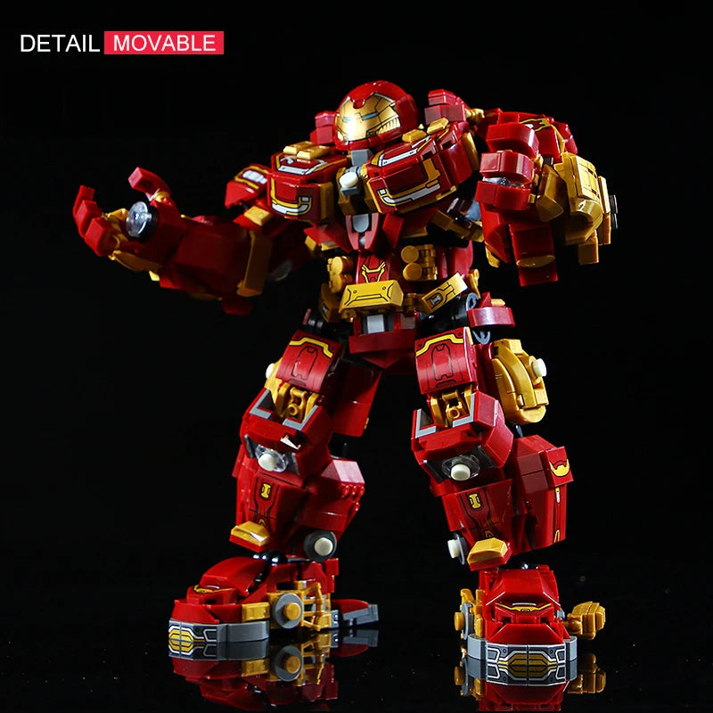 Ladrillos de superhéroes de Iron Man de Los Vengadores, modelo Hulk Buster Mecha, regalos para niños, adultos y niños