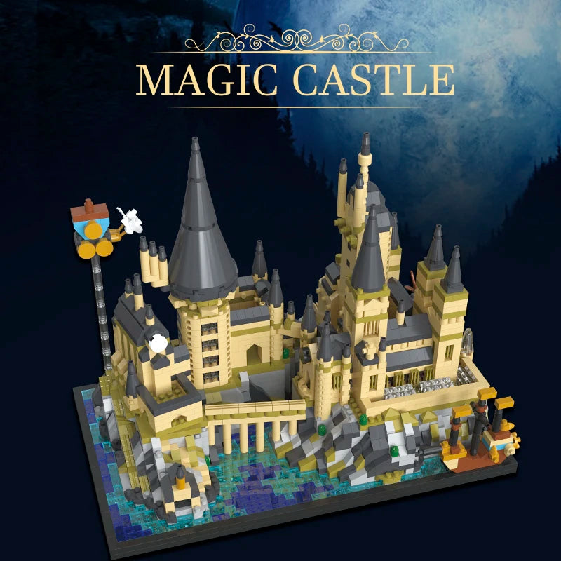 2700+pcs Magic World Medieval Harry Potter Castle MOC Building Bricks Model Blocks Toys for Children Kids Adult 3.5mm Block Sets