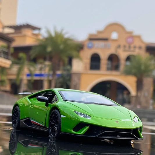 Lamborghini Huracan Performante Modelo de coche de aleación Diecasts Metal Simulación Sonido y luz