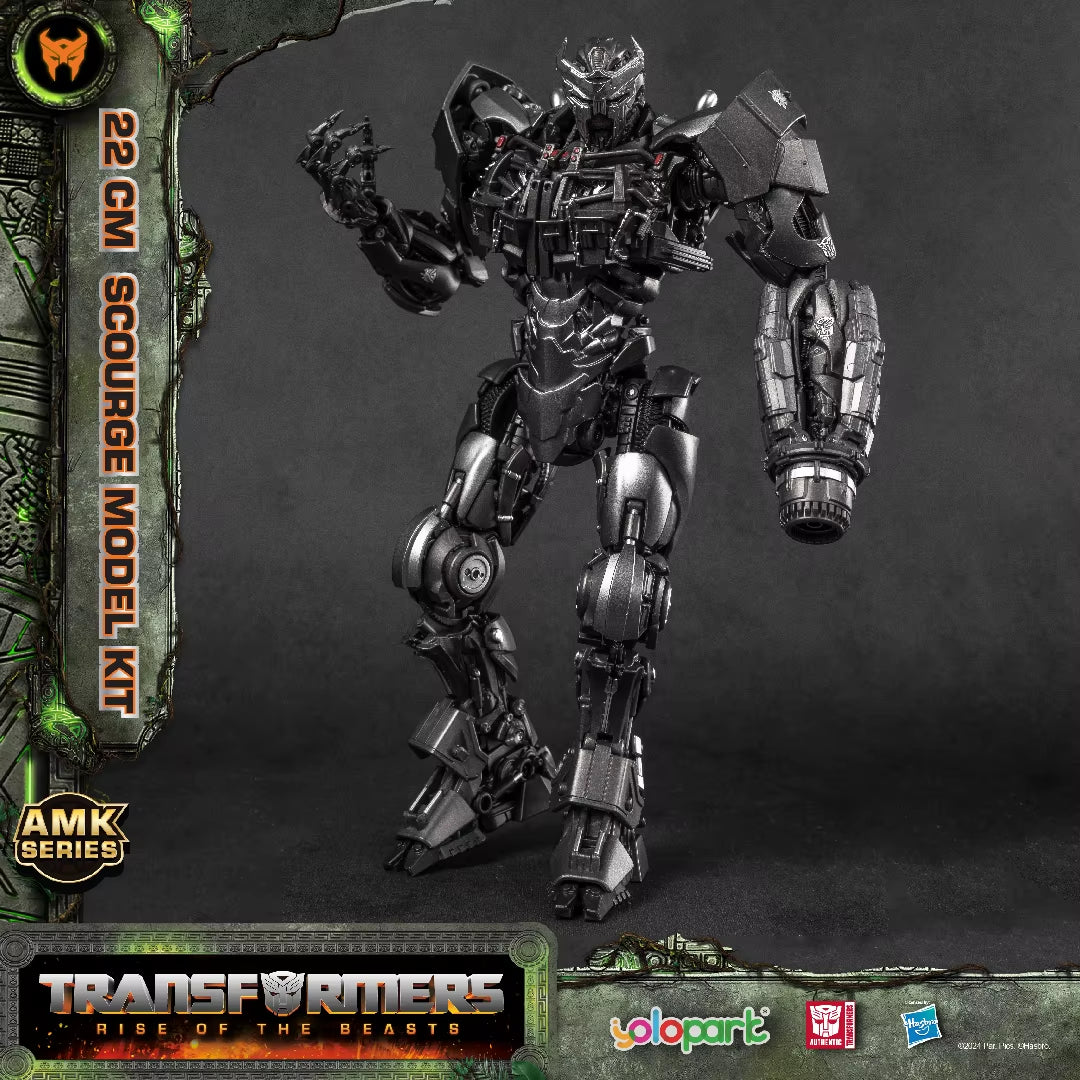 AMK SERIES Transformers Toy Movie 7: Rise of the Beasts - 22Cm Scourge Model Kit Action Figures for Boys Girls