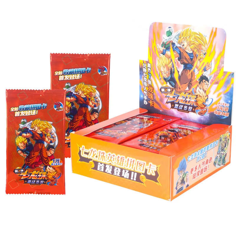 Dragon Ball Collectible Trading Cards - Shiny Son Goku, Saiyan Vegeta, Anime Battle Cards for Children - Perfect Gift Toy