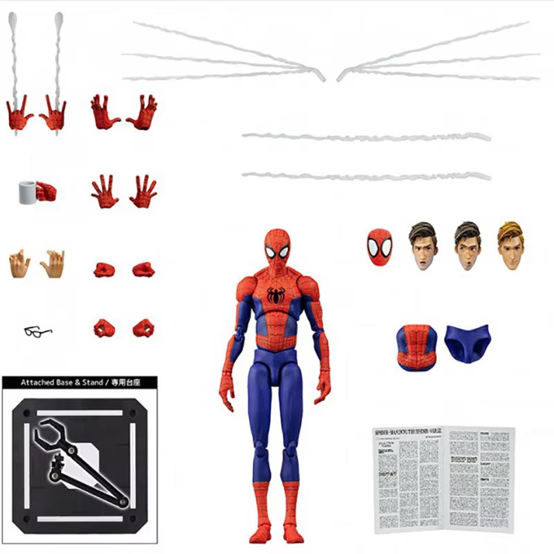 Sentinel Sv Action Spiderman Miles Morales Figure Model Marvel Spider Man into the Spider Verse Peter Miles Figurine Anime Toys