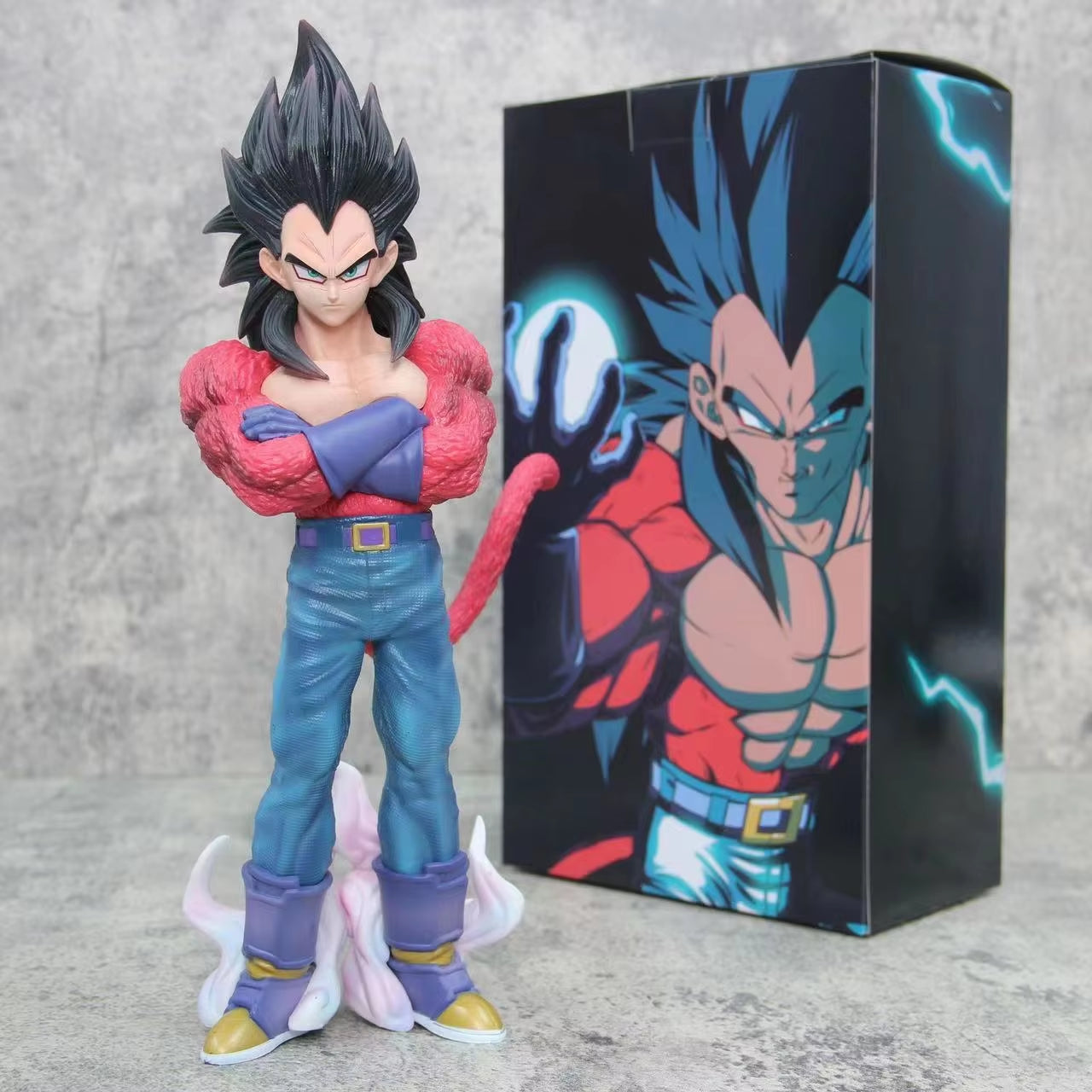 Dragon Ball Gk Violent Bear Super Four Vegeta Goku Pvc Figure Model Peripheral Doll Toy Table Decoration Creative Gift