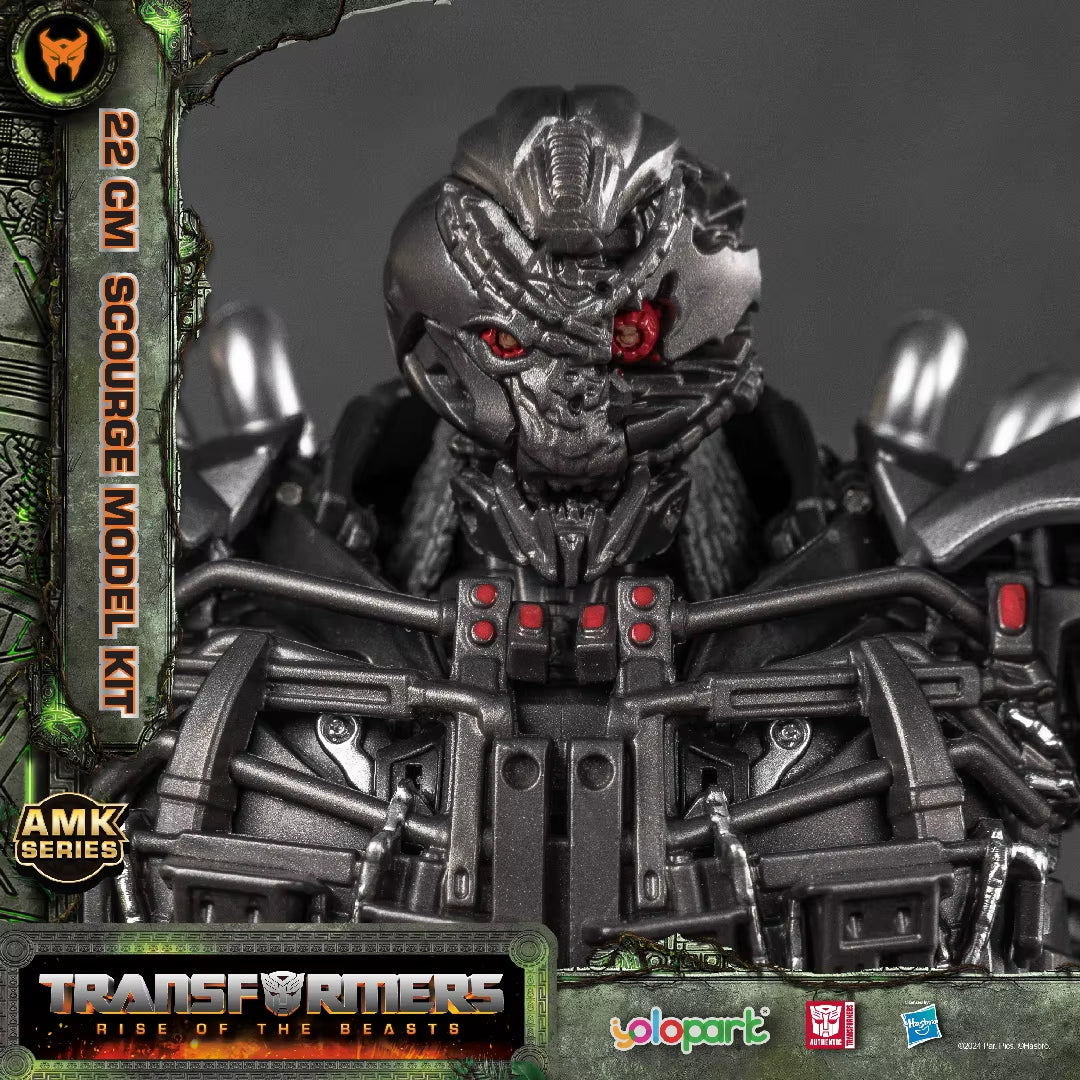 AMK SERIES Transformers Toy Movie 7: Rise of the Beasts - 22Cm Scourge Model Kit Action Figures for Boys Girls