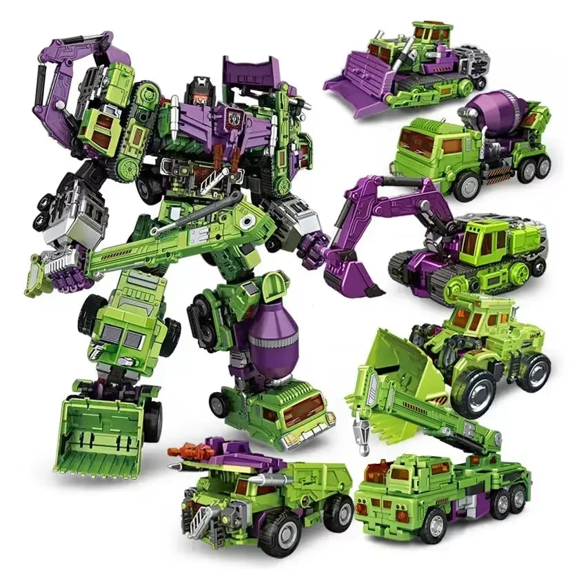 6 in 1 NBK 42CM Devastator Toy Transformation KO Robot Car Combination Action Figure Excavator Blender Model Kid NO BOX