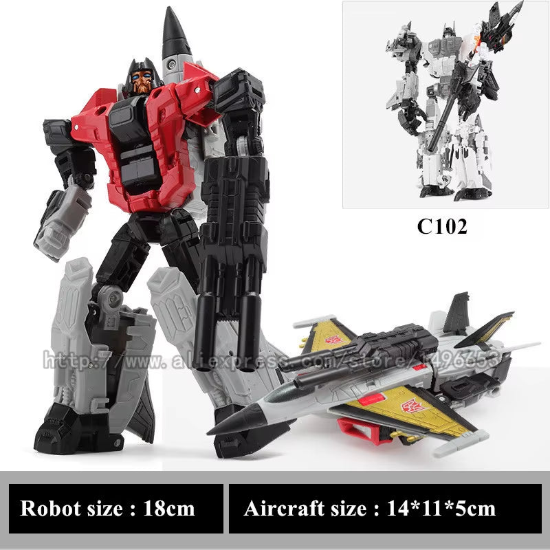 Haizhixing 5 in 1 Transformation Robot Car Toys Anime Devastator Aircraft Tank Model KO Boys Truck Collection Kid Adult Gift