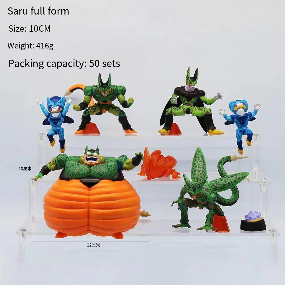 8Pcs Anime Dragon Ball Cell Ultimate Shape Super Saiyan Action Figures Pvc Collectible Model Toys for Gifts