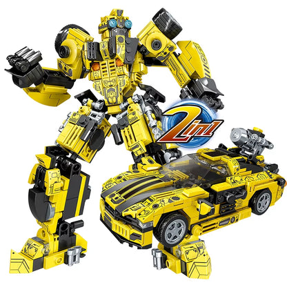 Bee 2 in 1 Transform Robot Building Blocks MOC Sets Bricks DIY Toys Cars Christmas Gifts for Kids Children Boys Technical