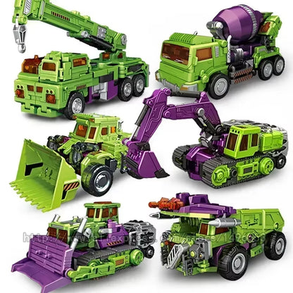 6 in 1 NBK 42CM Devastator Toy Transformation KO Robot Car Combination Action Figure Excavator Blender Model Kid NO BOX