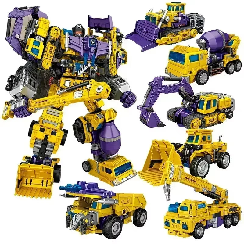 6 in 1 NBK 42CM Devastator Toy Transformation KO Robot Car Combination Action Figure Excavator Blender Model Kid NO BOX