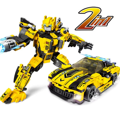 Bee 2 in 1 Transform Robot Building Blocks MOC Sets Bricks DIY Toys Cars Christmas Gifts for Kids Children Boys Technical