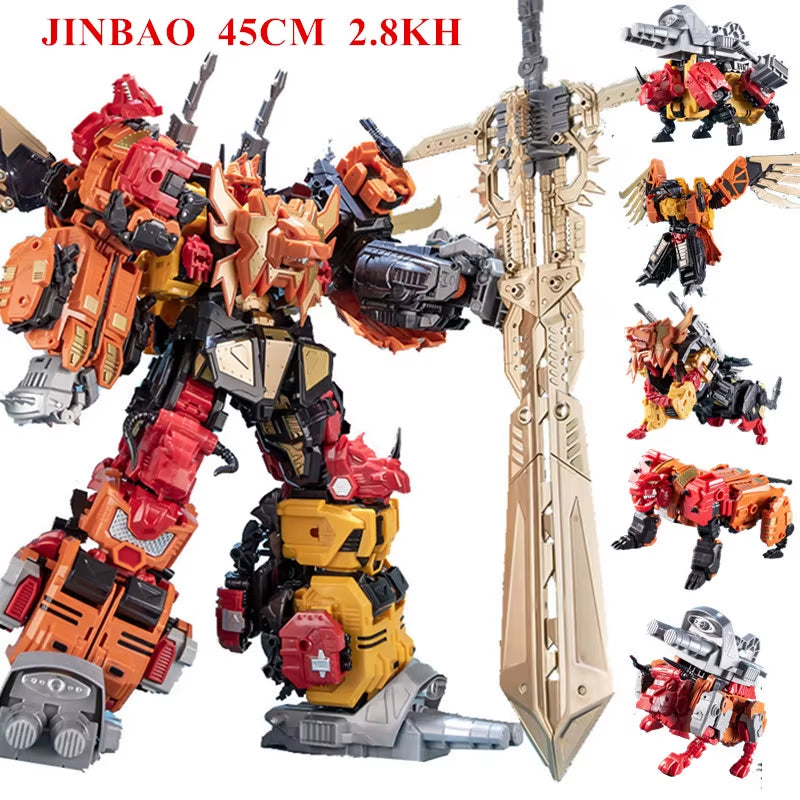 JINBAO NBK Oversize 6 in 1 Transformation Devastator Toys Boy Robot Car KO G1 Excavator Trucks Model Action Figure Kid Adult