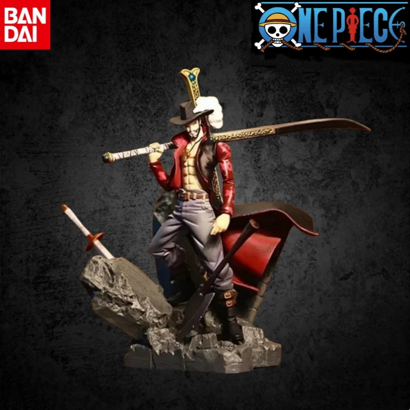 15CM ONE PIECE Anime Figures Eagle Eye Dracule Mihawk Top War Statue Collection Model Toys for Kid PVC Action Figure Model Toys