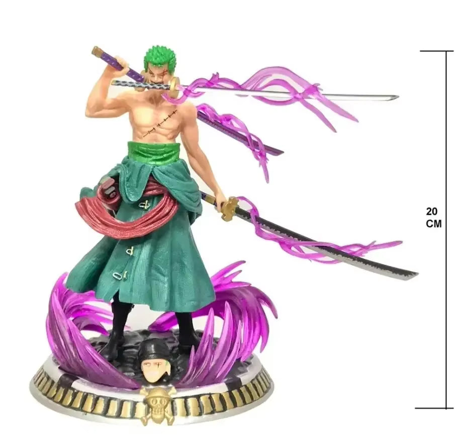 New One Piece Anime Figure Bath Blood Roronoa Zoro PVC 21Cm Action Figure Collection Exquisite Model Birthday Gifts Figurine