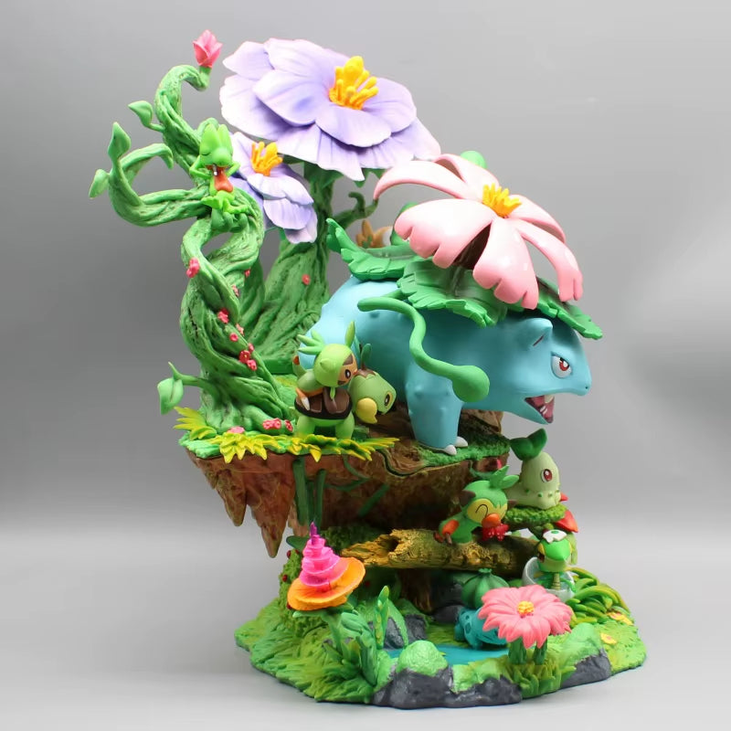 New Pokemon Action Figure Forest Wonderful Frog Flower Gk Pokemon Large Hand Model Animation Ornaments around Birthday Gifts