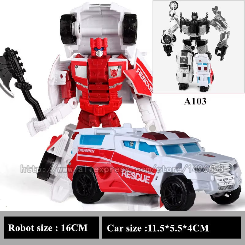 Haizhixing 5 in 1 Transformation Robot Car Toys Anime Devastator Aircraft Tank Model KO Boys Truck Collection Kid Adult Gift