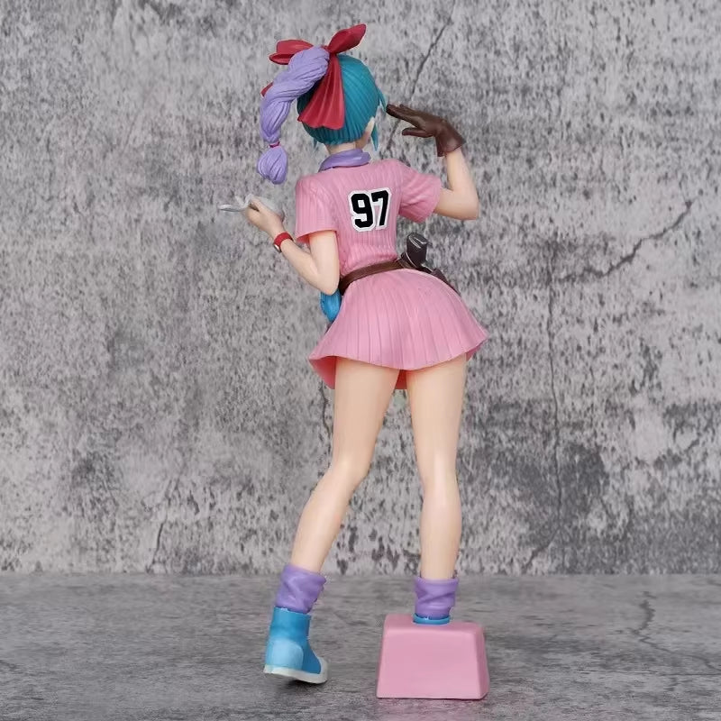 Anime Cartoon Dragon Ball Z 25Cm Bulma PVC Action Figure Cute Statuemodel Figurine Collectible Dolls Toy Gifts