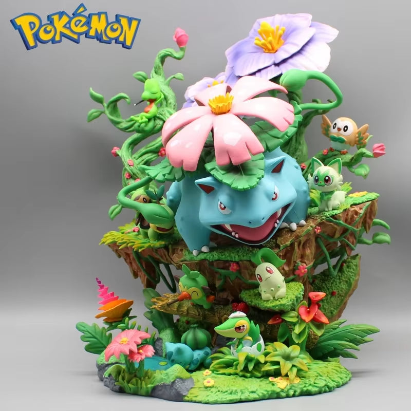 New Pokemon Action Figure Forest Wonderful Frog Flower Gk Pokemon Large Hand Model Animation Ornaments around Birthday Gifts