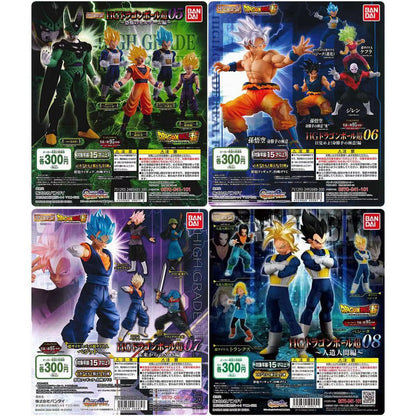 Genuine Gashapon Dragon Ball Super HG Action Figures: Golden Vegetto, Trunks, Mai, Android 17, Jiren, and Caulifla Models