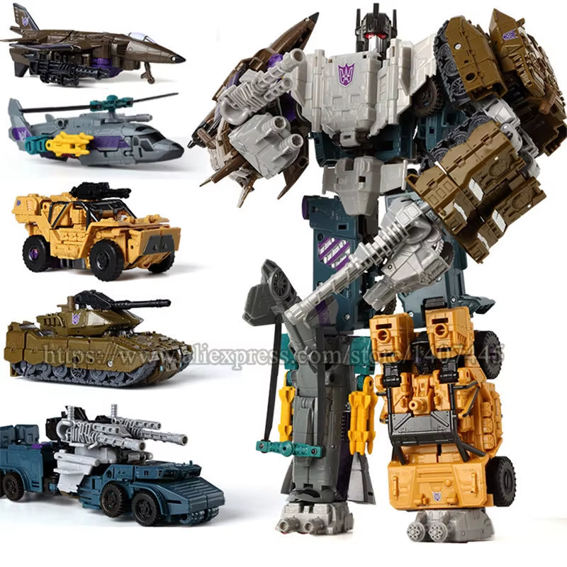 BPF NEW Oversize 33CM Anime Devastator Transformation Robot Car Toys Boy Action Figures Aircraft Motorcycle Dinosaur Model Kids